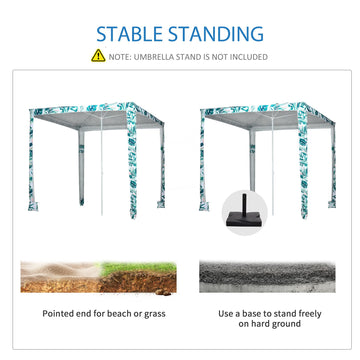 Outsunny 6-5-foot footprint accommodates families seeking practical outdoor shade.