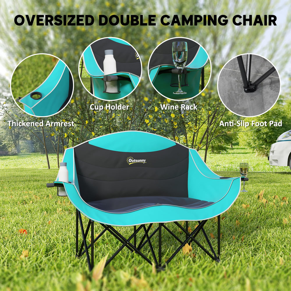 Outsunny folded compact with carry bag for easy portability.