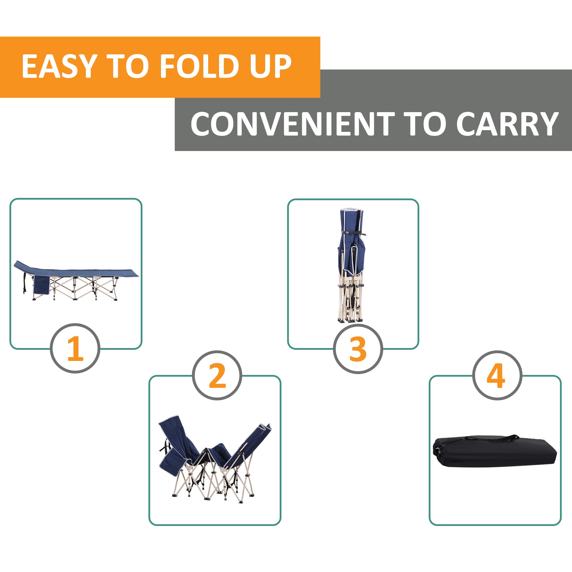 Outsunny elevated cot keeps you off rocks and dirt for a smoother night.