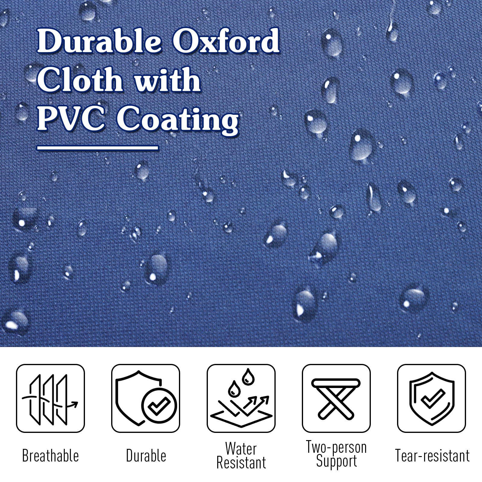 Outsunny water resistant steel frame with 600D fabric stands up to rugged outdoors.