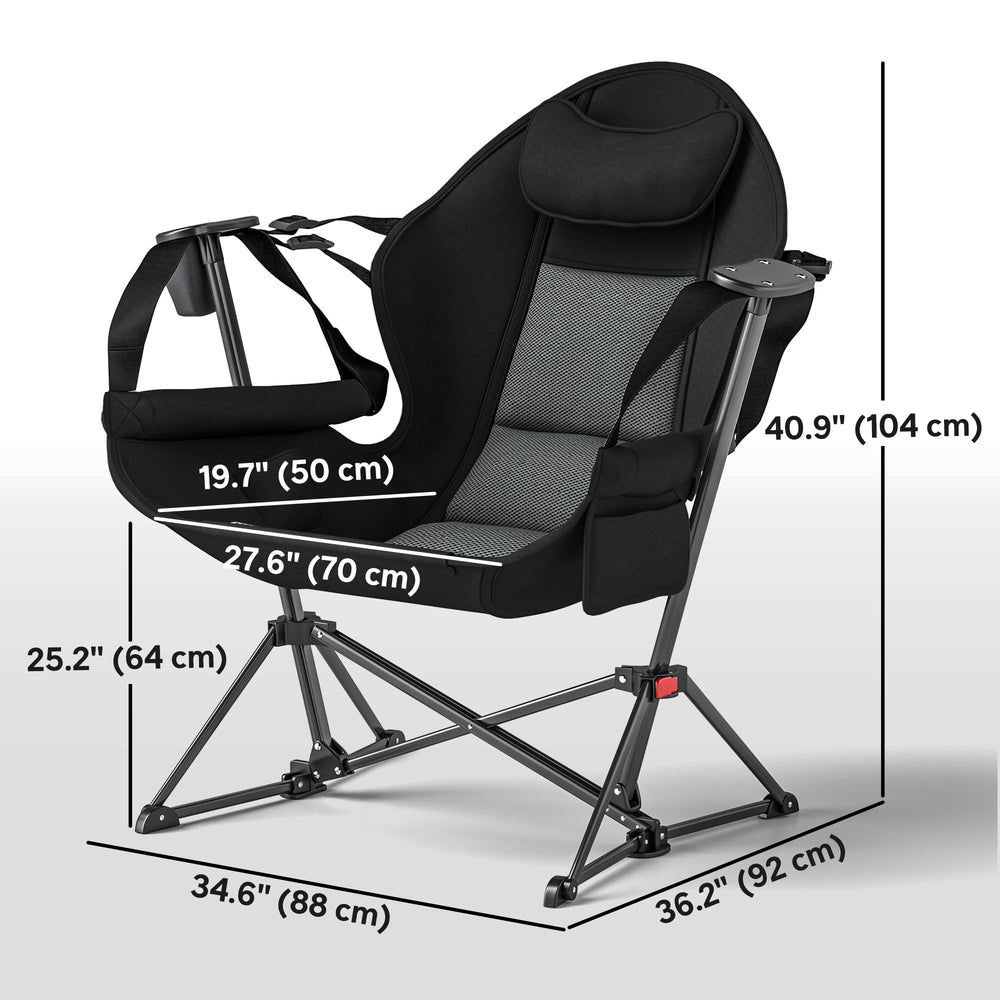 Outsunny double hammock chair padded seat for breathable lounging outdoors