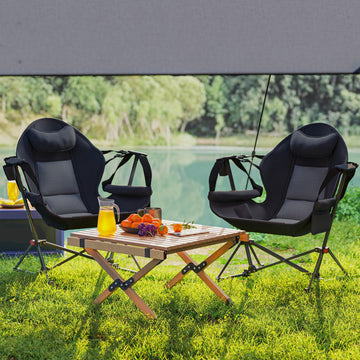 Outsunny double hammock chair weather-resistant fabric and UV protection outdoors