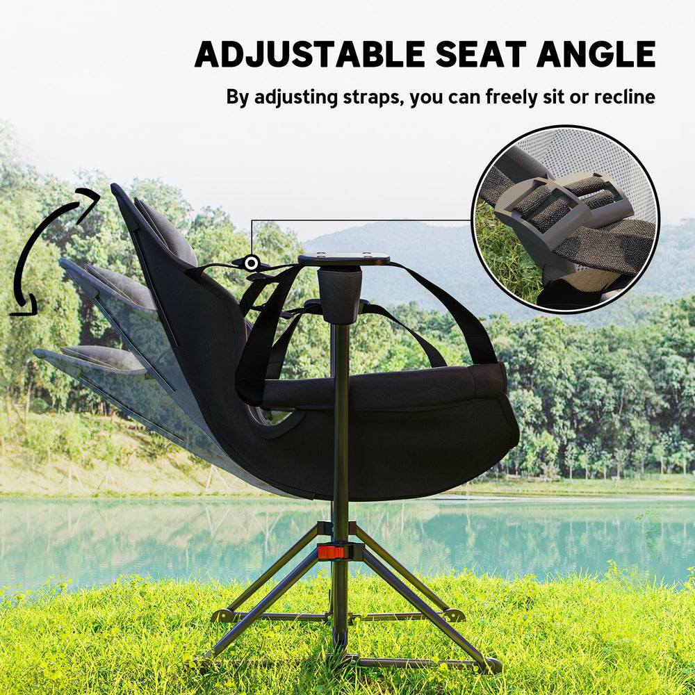 Outsunny double hammock chair with cup holder keeps drinks within reach