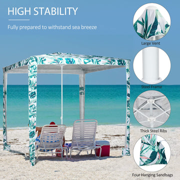 Outsunny portable shade with carry bag ideal for picnics and poolside trips.