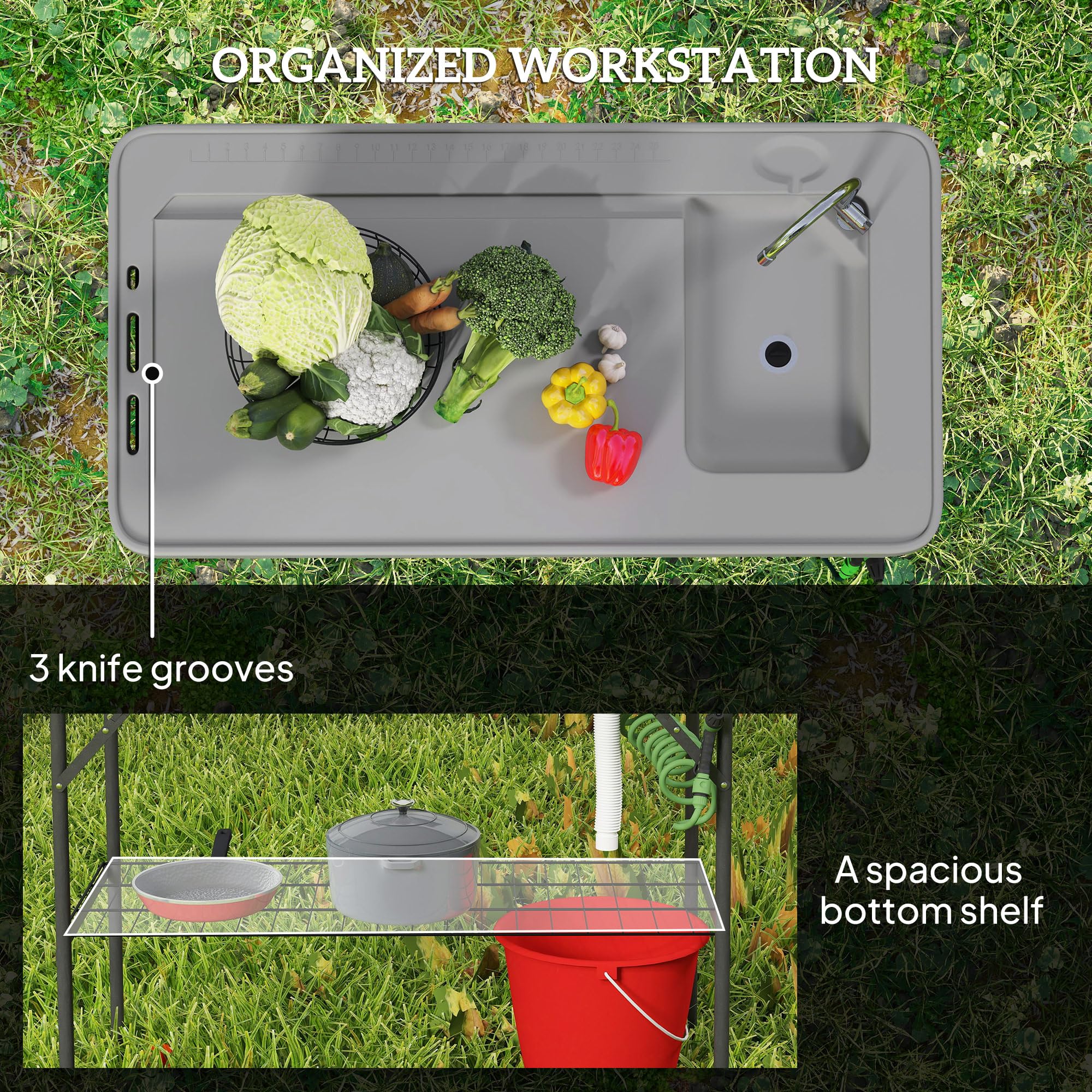 Outsunny foldable compact storage design for travel