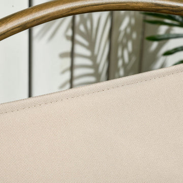 Outsunny folded chair compact storage for easy travel and stowing.