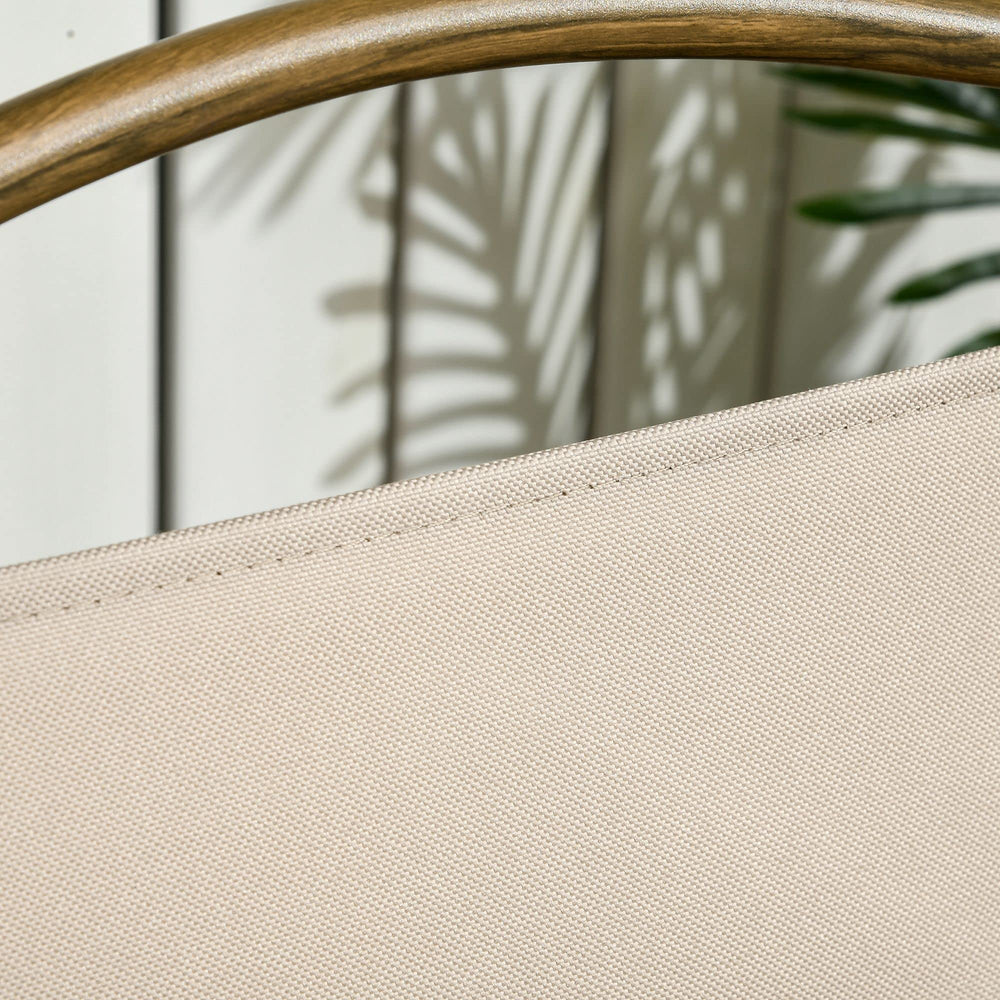 Outsunny folded chair compact storage for easy travel and stowing.
