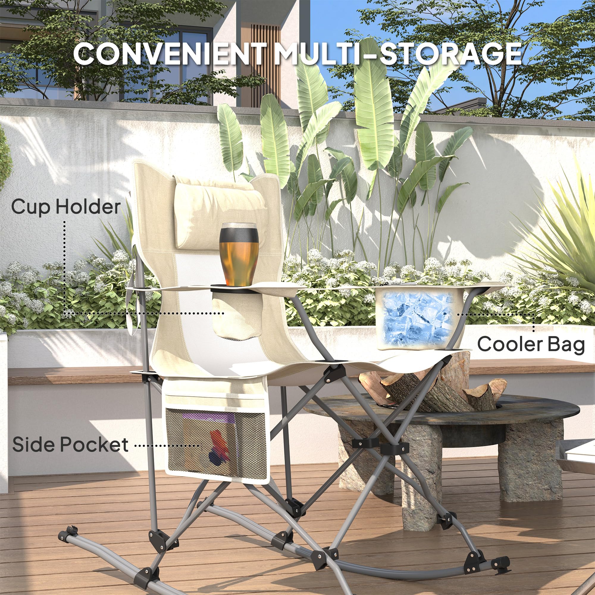 Outsunny folded chair offers compact packing for travel