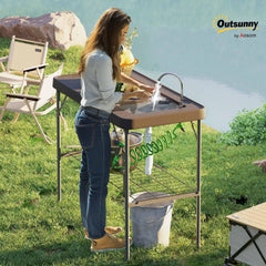 Outsunny drainage hose directs wastewater away, simplifying outdoor cleanup.