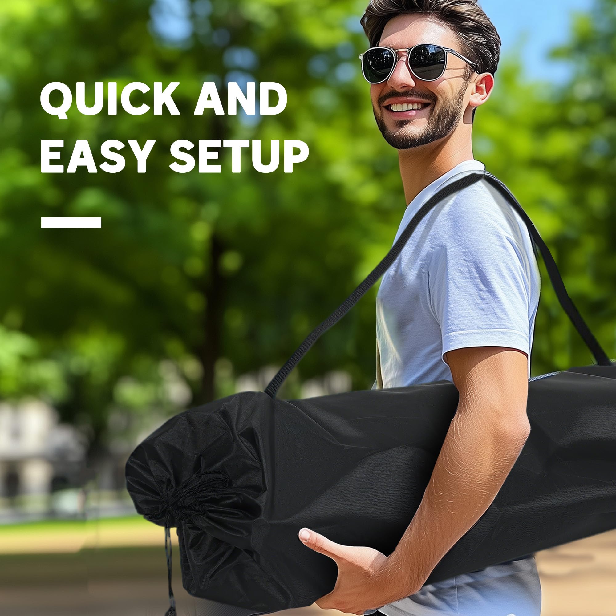 Outsunny folding design lets you set up in seconds.