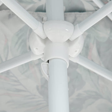 Outsunny durable polyester fabric and steel frame for long-lasting coastal use.