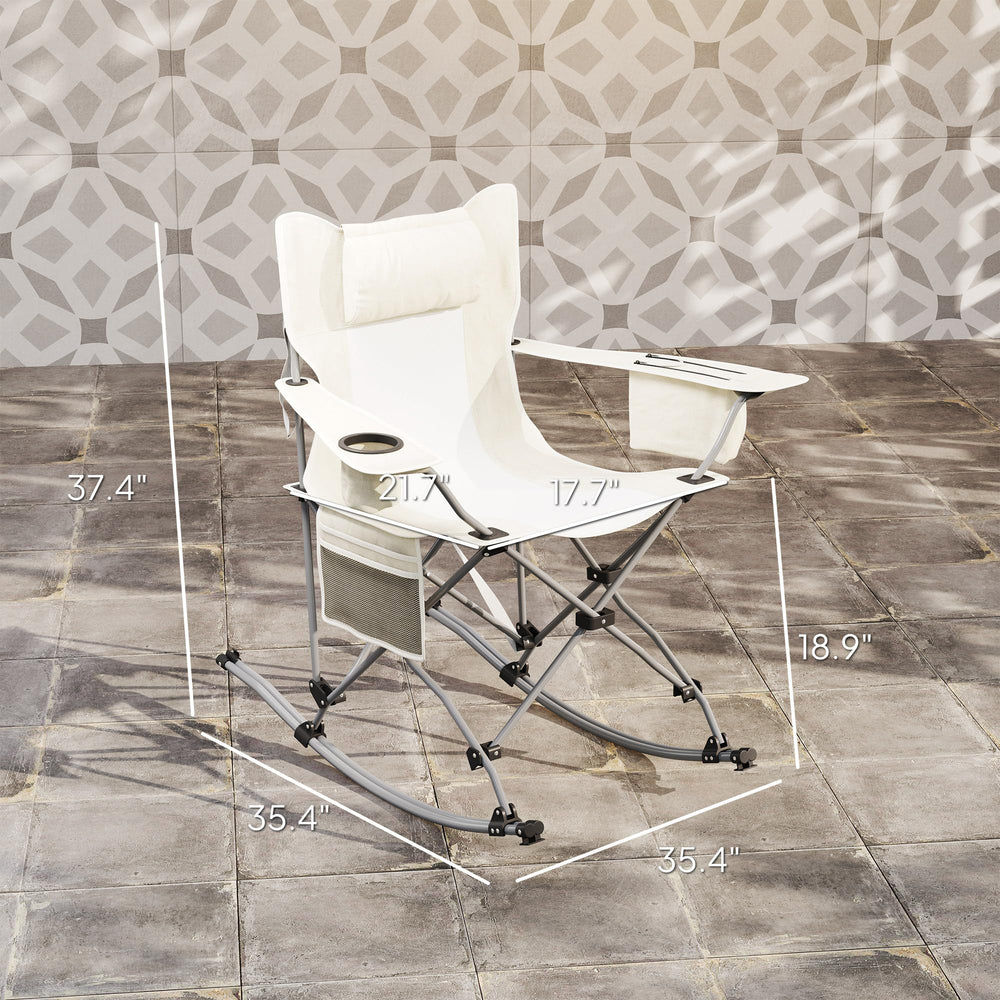 Outsunny headrest detail provides extra neck support during lingering outdoor sits