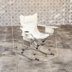 Outsunny headrest detail provides extra neck support during lingering outdoor sits
