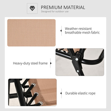 Outsunny lawn chair supports up to 264 lbs per chair for sturdy seating.