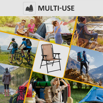 Outsunny lawn chair folded dimensions for compact storage and transport.