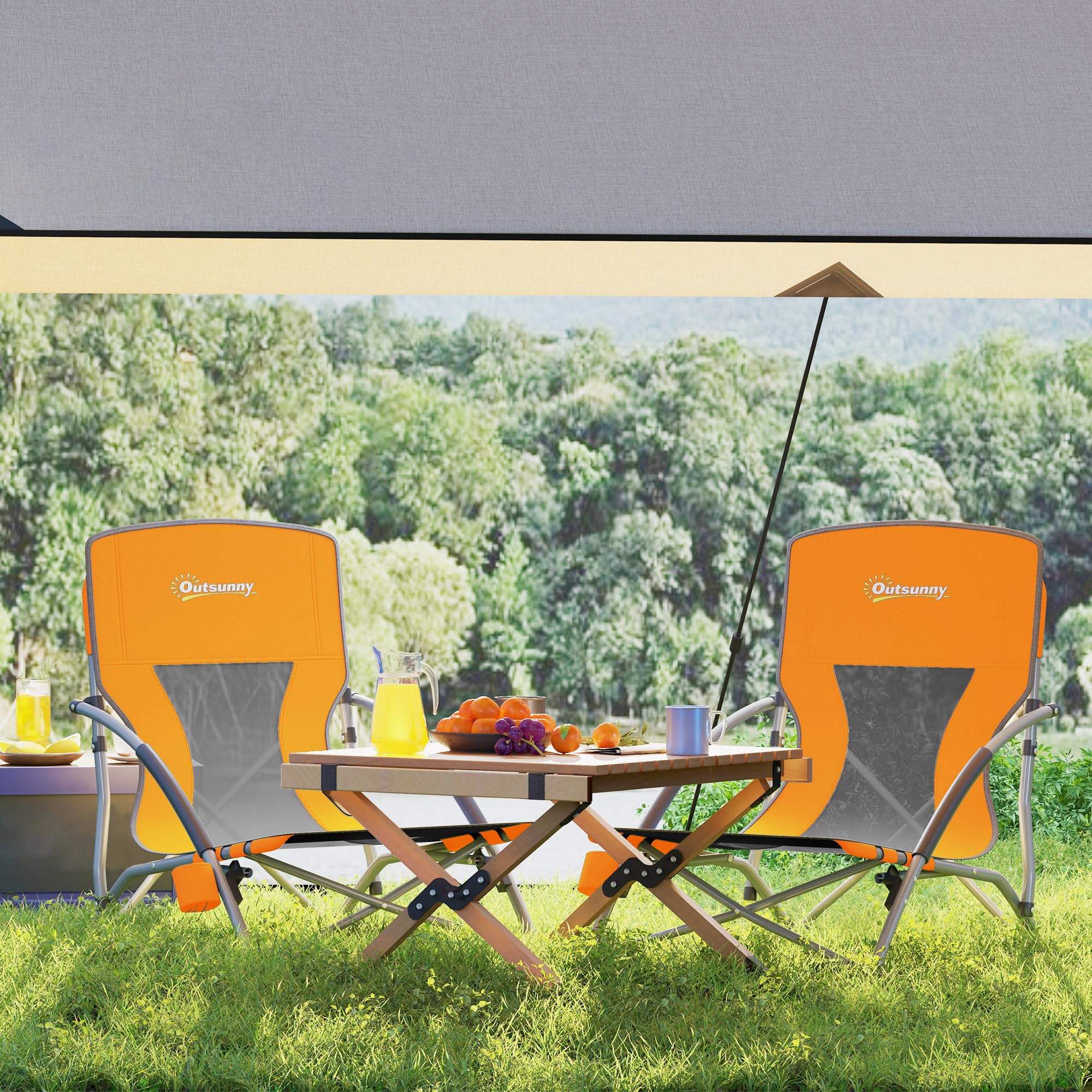 Outsunny open dimensions ensure comfortable seating for two