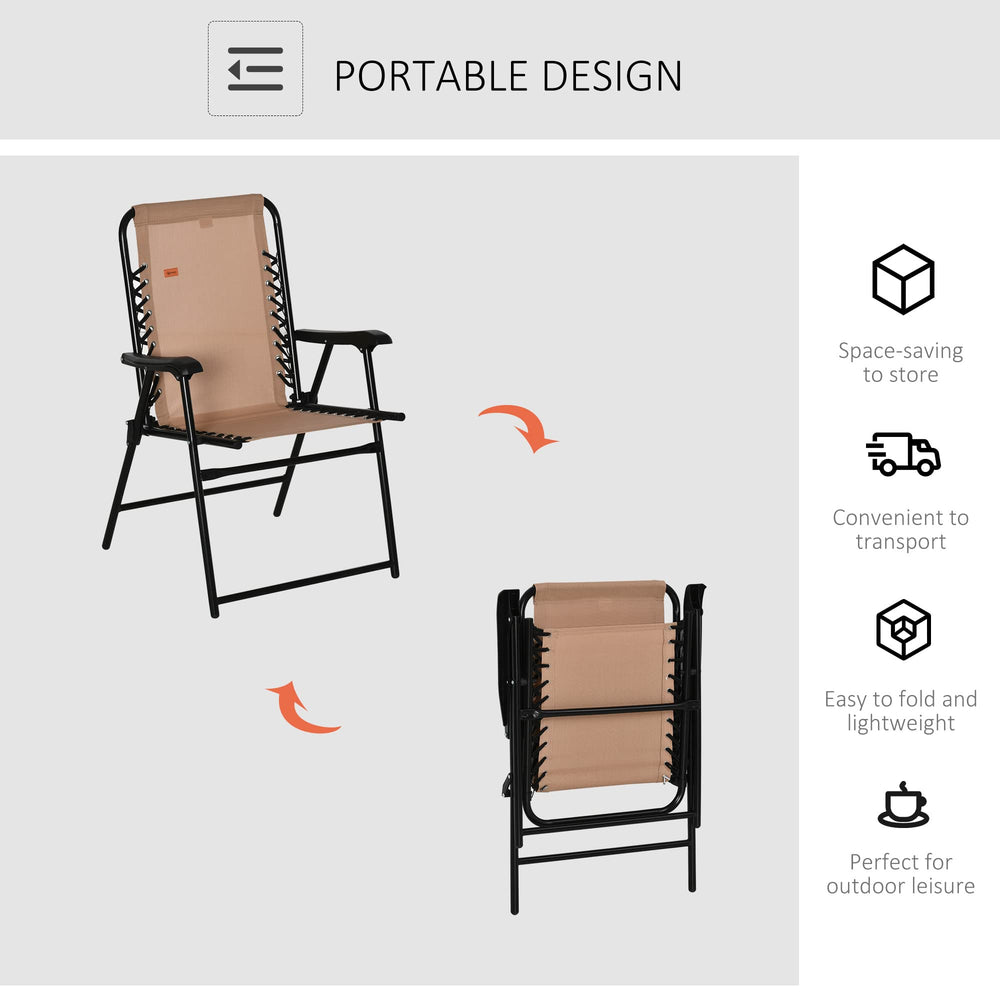 Outsunny outdoor chair uses powder-coated steel for long-lasting durability.