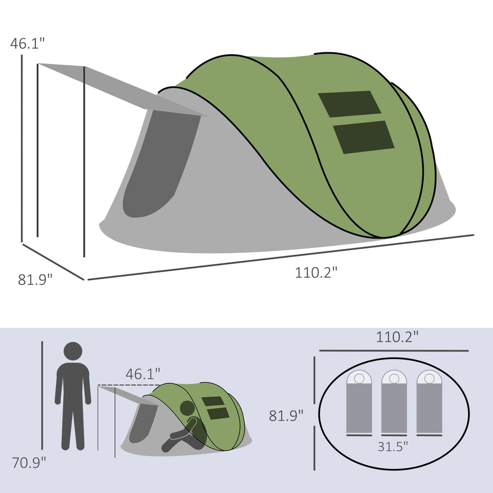 Outsunny pop-up tent carry bag for easy transport.