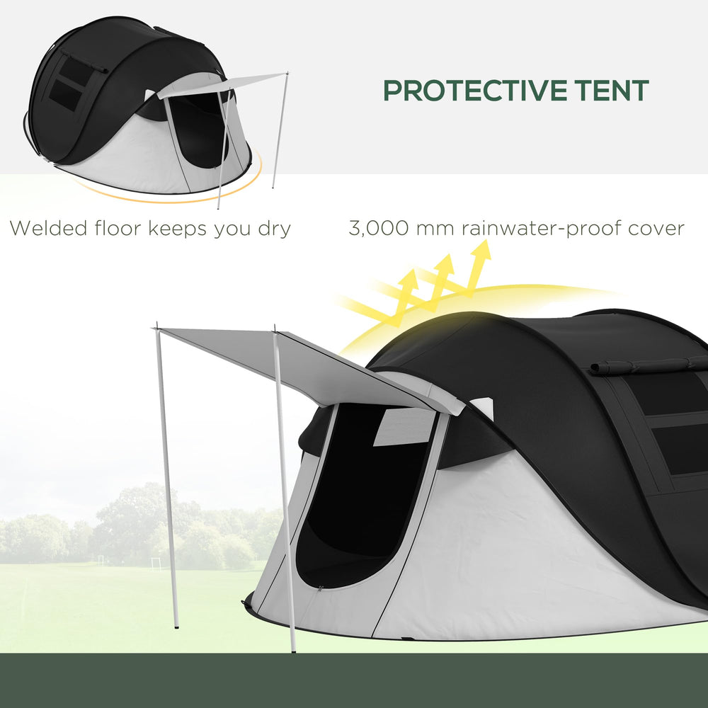 Outsunny pop-up tent large door for easy entry and accessibility.