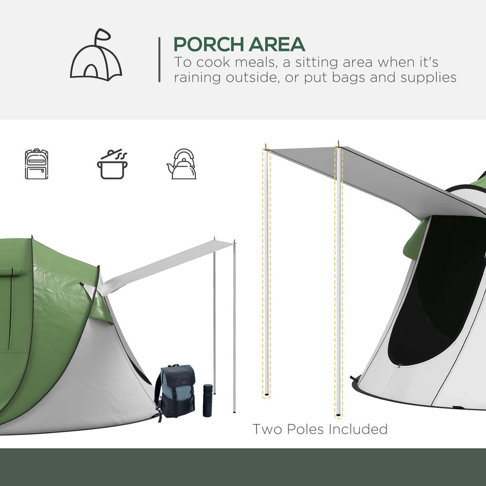 Outsunny pop-up tent two-layer mesh windows for airflow.