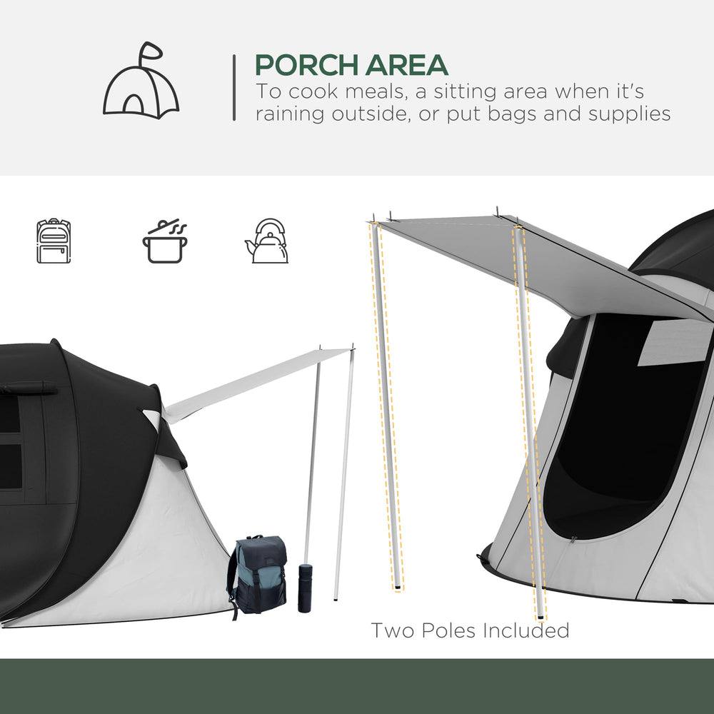 Outsunny pop-up tent two-layer ventilation windows improve airflow.