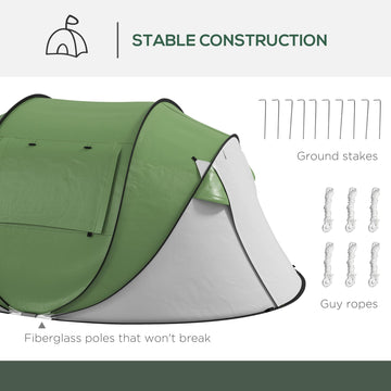 Outsunny pop-up tent welded floor keeps interior dry.