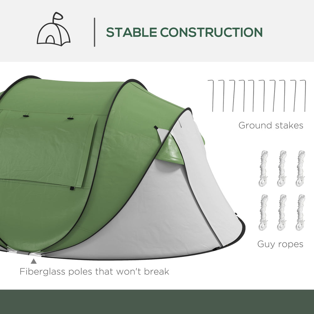 Outsunny pop-up tent welded floor keeps interior dry.