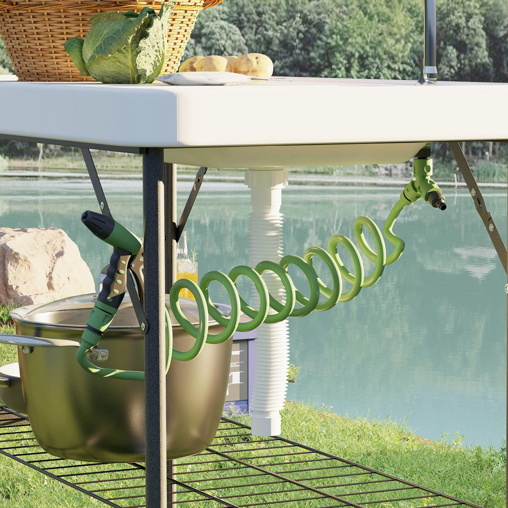 Outsunny portable compact folded size for easy transport