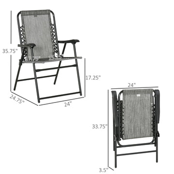 Outsunny powder-coated steel frame, durable outdoor seating structure.