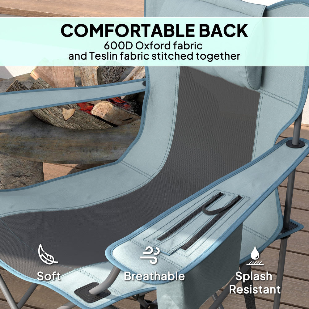Outsunny cooler bag and side pocket keep drinks within reach.