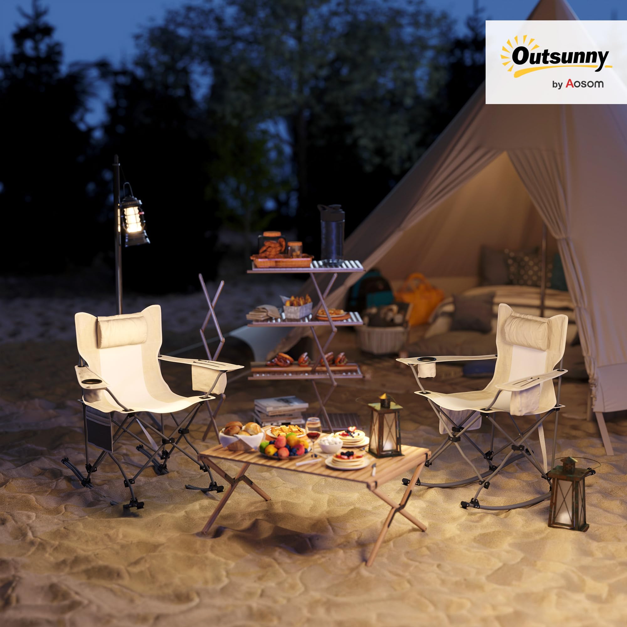Outsunny rocking motion feature enables smooth sway for relaxed outdoor moments