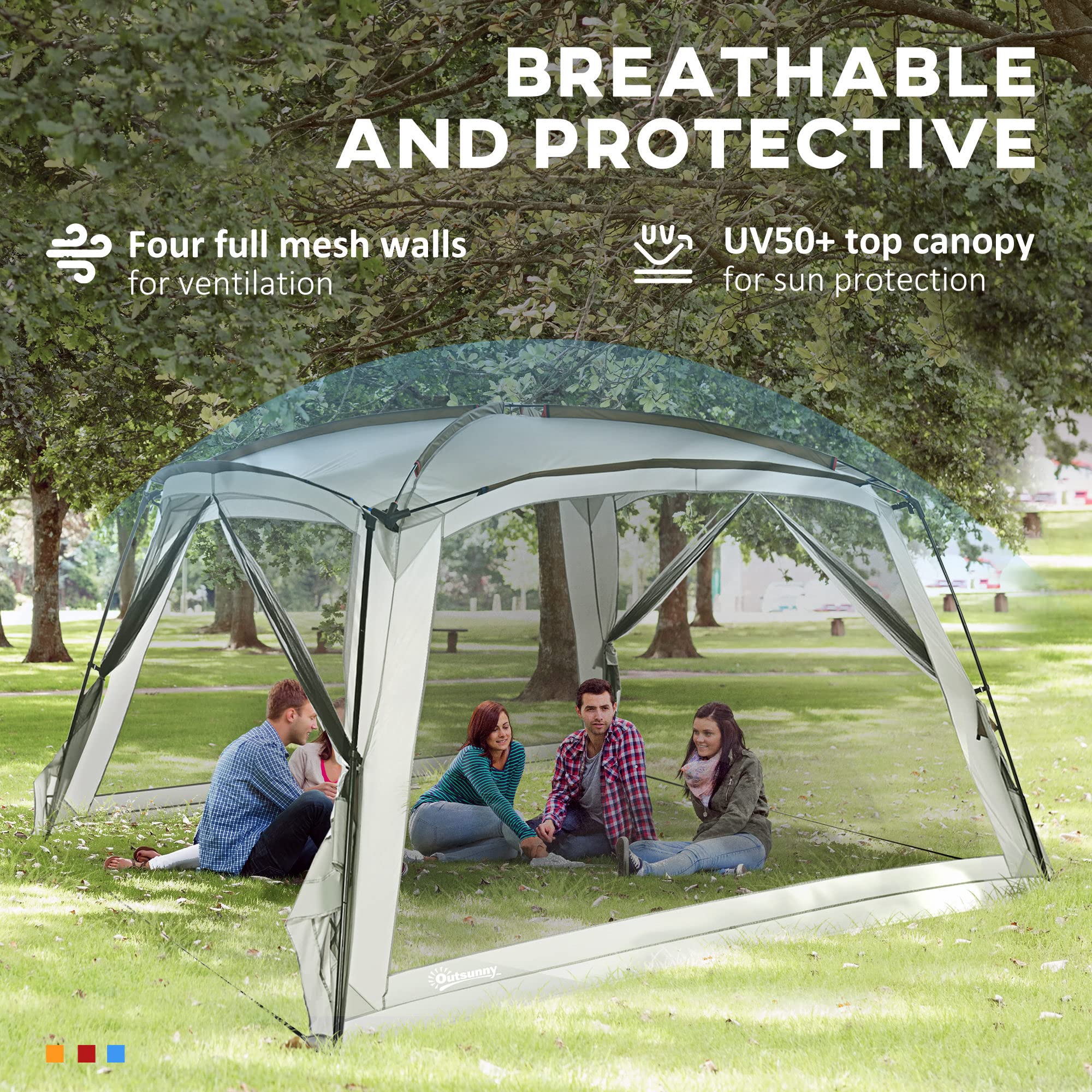 Outsunny travel bag demonstrates compact, convenient transport for outdoor trips.