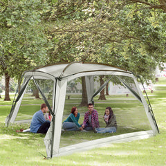 Outsunny screen house with two doors for easy access and better airflow.