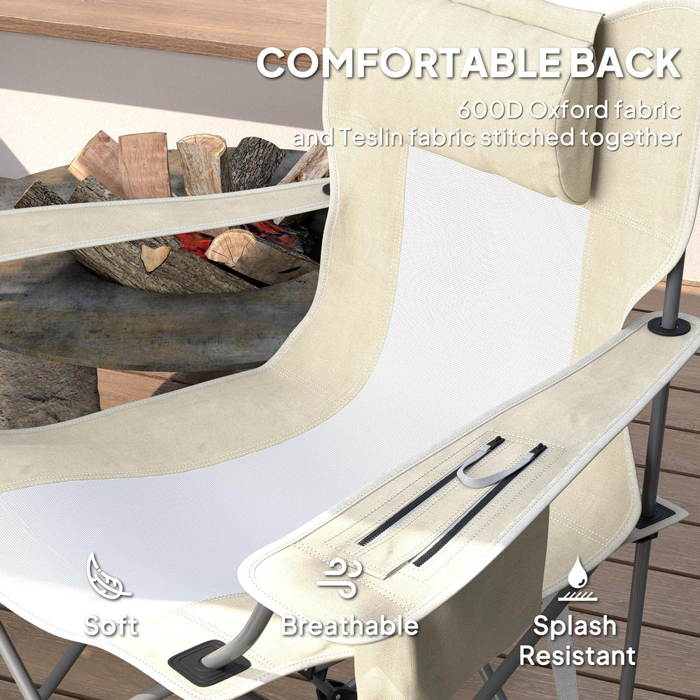 Outsunny side-pocket equips quick storage for snacks and essentials