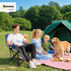 Outsunny single padded camping chair backrest cushions for all-day seating.
