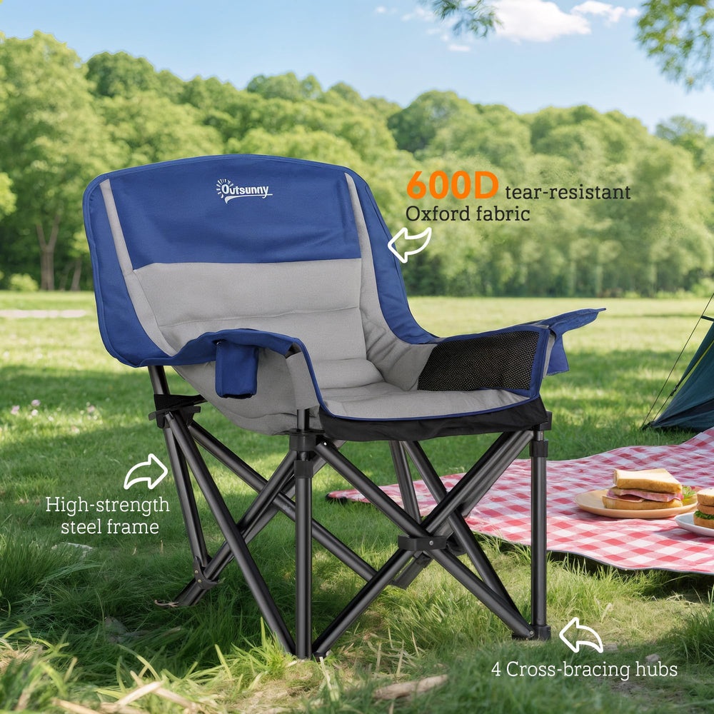 Outsunny blue gray color scheme suits outdoor setups.