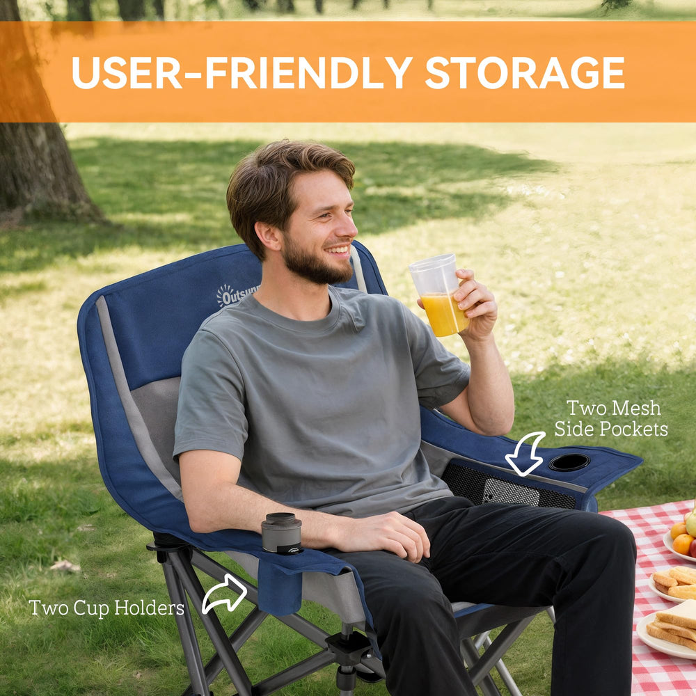 Outsunny chair folded for compact storage and easy transport.