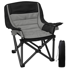 Outsunny single padded camping chair headrest padding for all-day comfort.