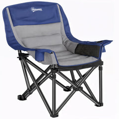Outsunny single padded camping chair headrest plush for extended outdoor comfort.