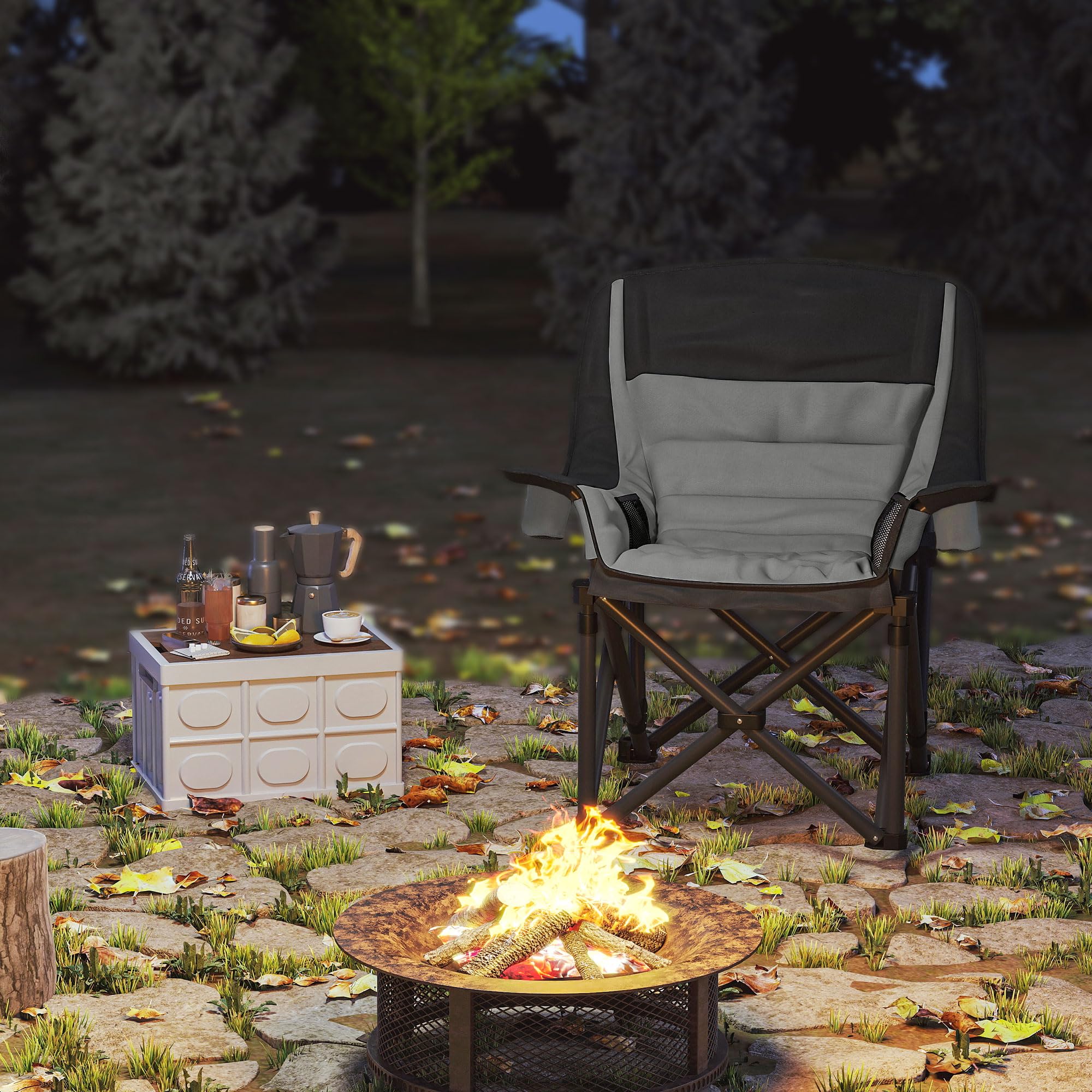 Outsunny chair ideal for backyard, camping, fishing, and events.