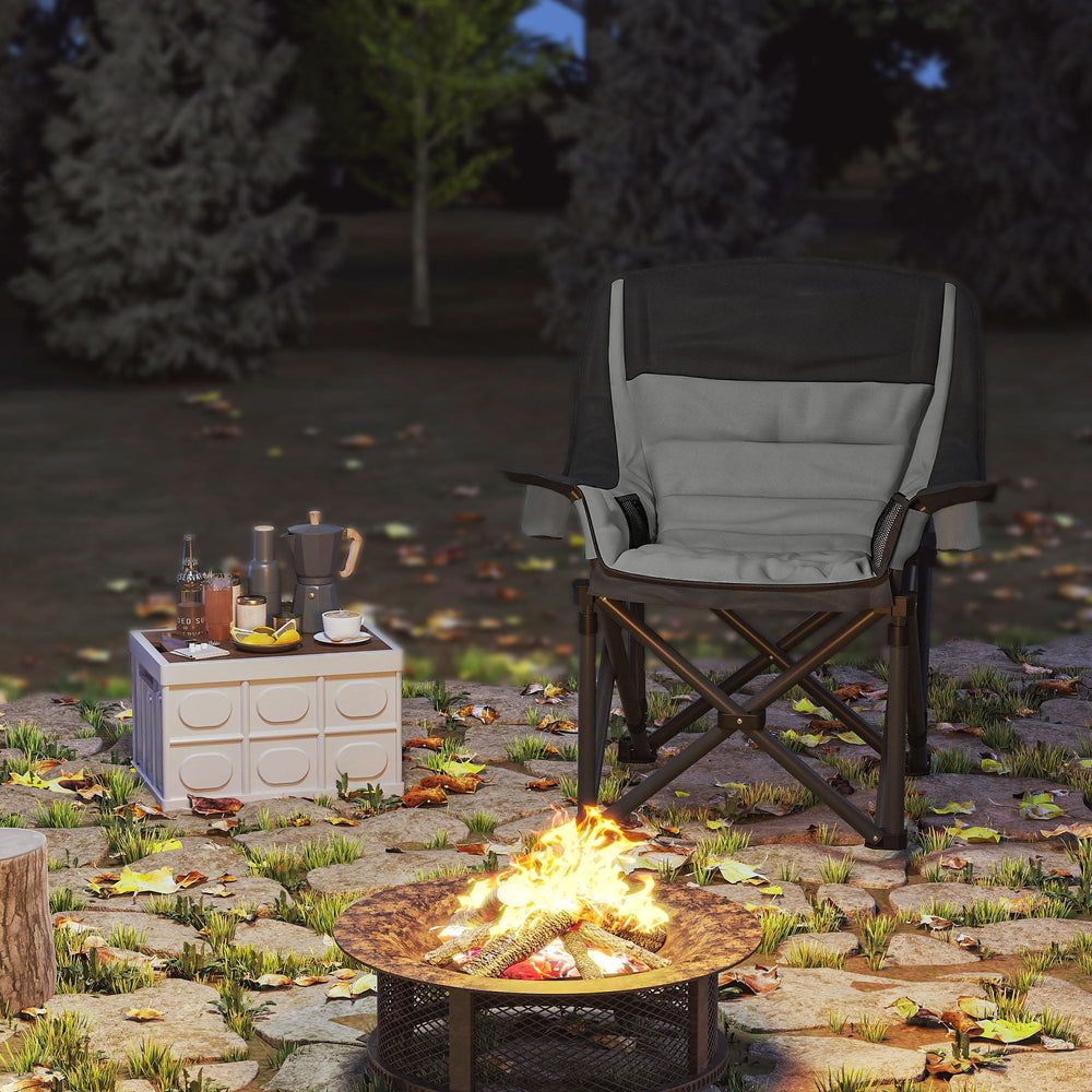 Outsunny chair ideal for backyard, camping, fishing, and events.