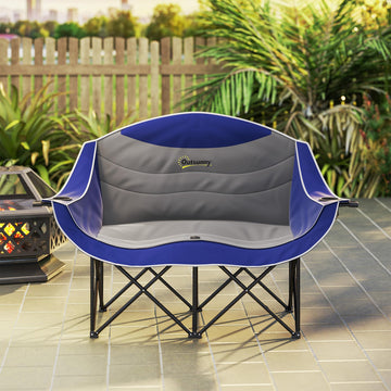Outsunny solid metal frame provides stable support on varied outdoor surfaces.