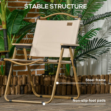 Outsunny two chairs set for camping, picnics, or festival seating.
