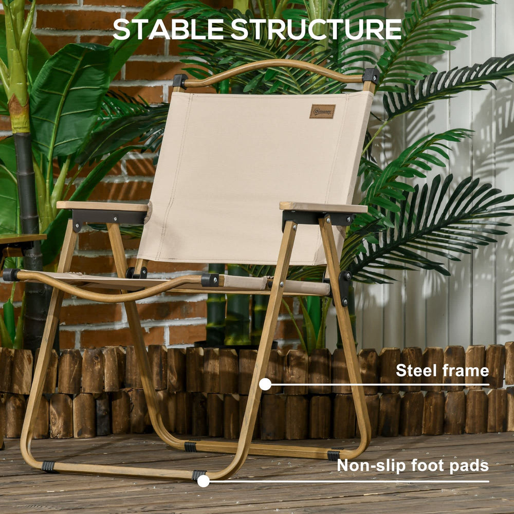 Outsunny two chairs set for camping, picnics, or festival seating.