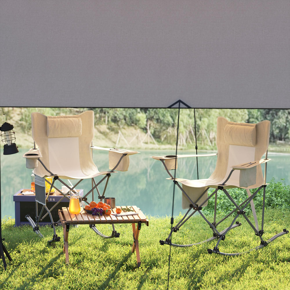 Outsunny two-pack seating for family picnics and camping trips