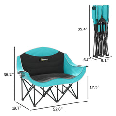 Outsunny two-person loveseat in nature for relaxed outdoor lounging.