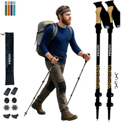 Outsura trekking poles collapsible design for compact travel and storage