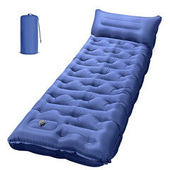 OUTTPLY sleeping pad 6in thick supports comfortable camping on uneven ground.