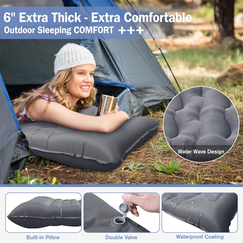OUTTPLY Sleeping Pad folds compactly into a small backpack pouch
