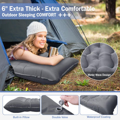 OUTTPLY Sleeping Pad folds compactly into a small backpack pouch